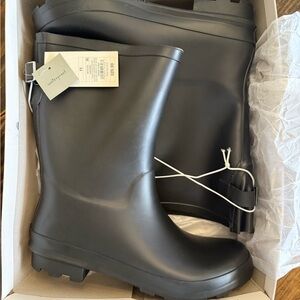 A new day Black Rain Boots